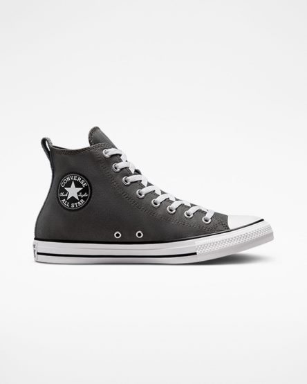 Women's Converse Chuck Taylor All Star Woven Twill High Top Shoes Grey / Black | AU 01563R